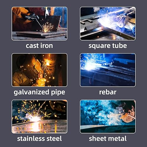 Miniatura 6 de Soldador MIG 110V, Soldador de núcleo de flujo 135A Flux MIG/Lift TIG/Stick Máquina de soldadura 3 en 1 Inversor IGBT con sinergia y equipo de