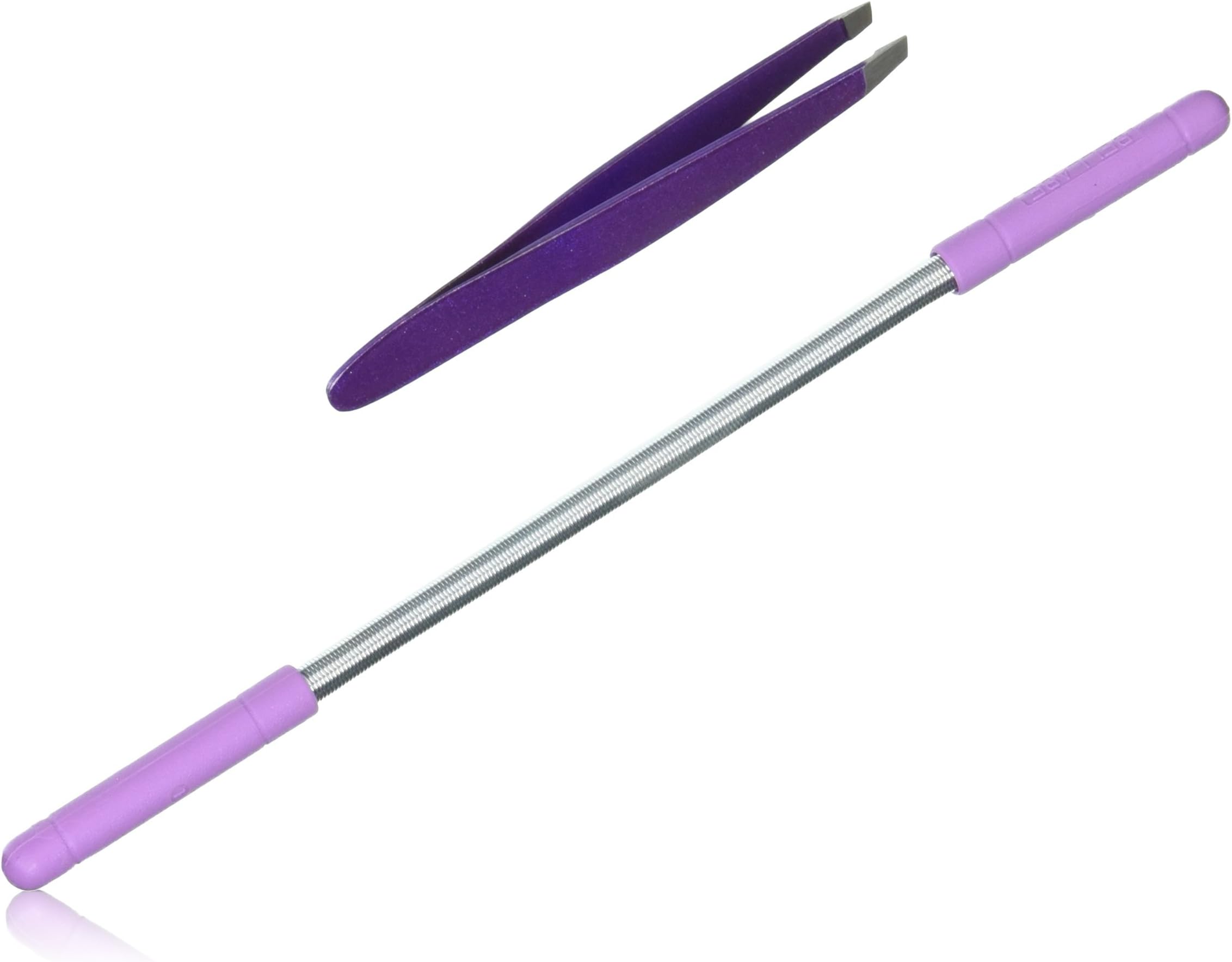 Set of 1 Bellabe Facial Hair Remover and 1 Stainless Steel Eyebrow Tweezers. Bellabe Facial Hair Remover now offered with the latest must-have beauty tool by Bellabe. Made in USA. (Princely Purple)