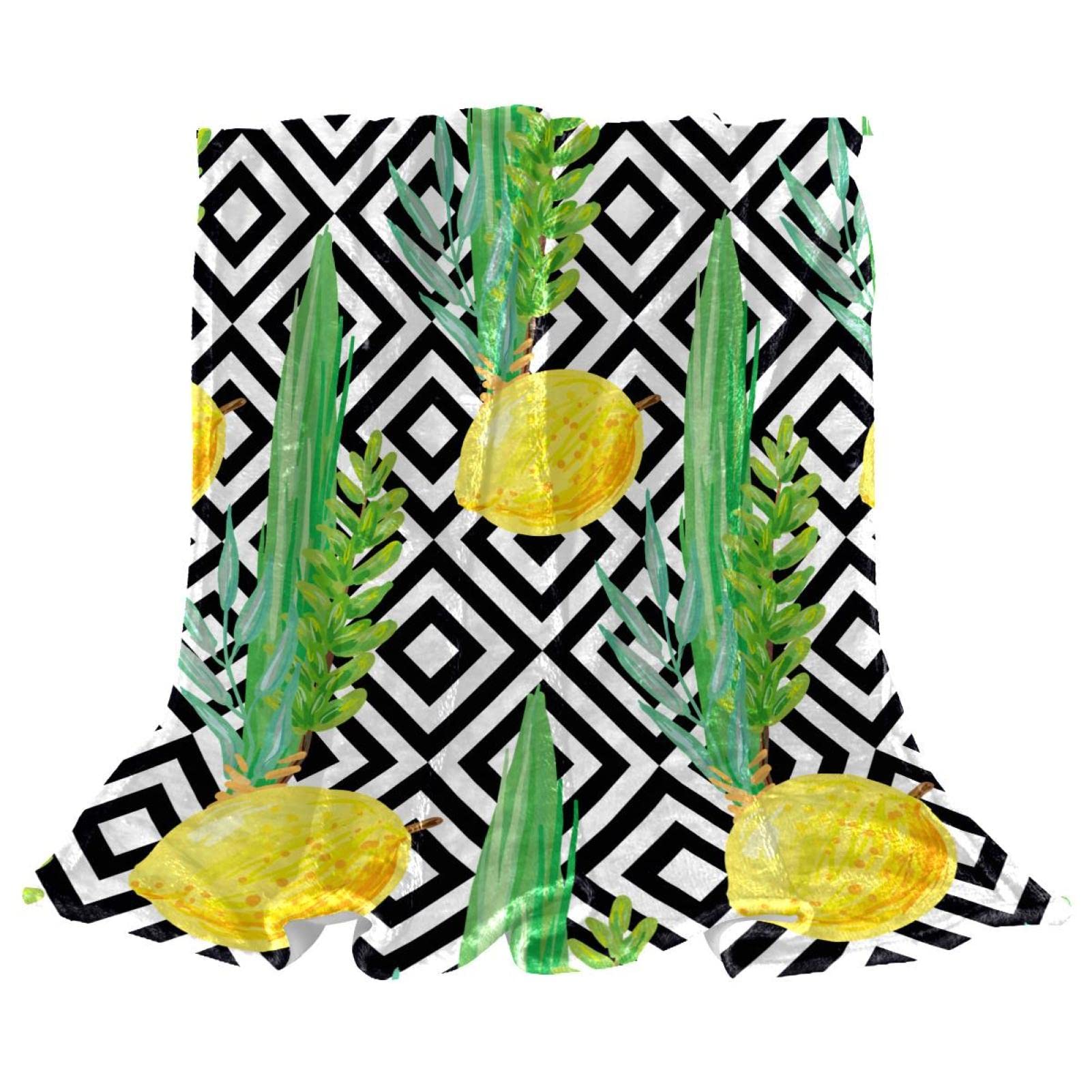 Couverture polaire légère feuille de citron finition premium