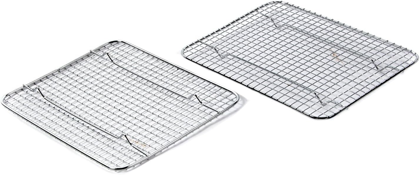 Great Credentials© Heavy-Duty Cooling Rack, Cooling Racks, Wire Pan Grade, Commercial Grade, Oven-Safe, Chrome (8 x 10 Inch)