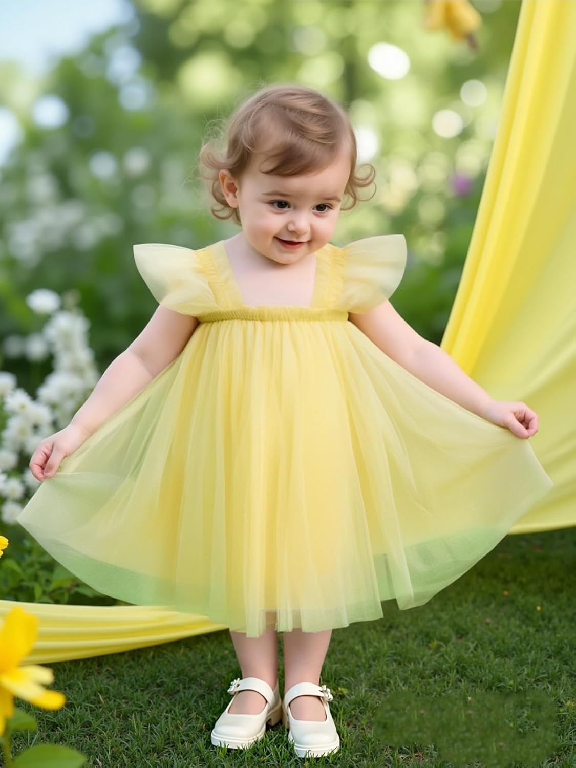 AGQT Baby Girls Tutu Dress Sleeveless Toddler Infant Tulle Tutu Layered Lace Mini Dresses Size 9M-5T - Image 5
