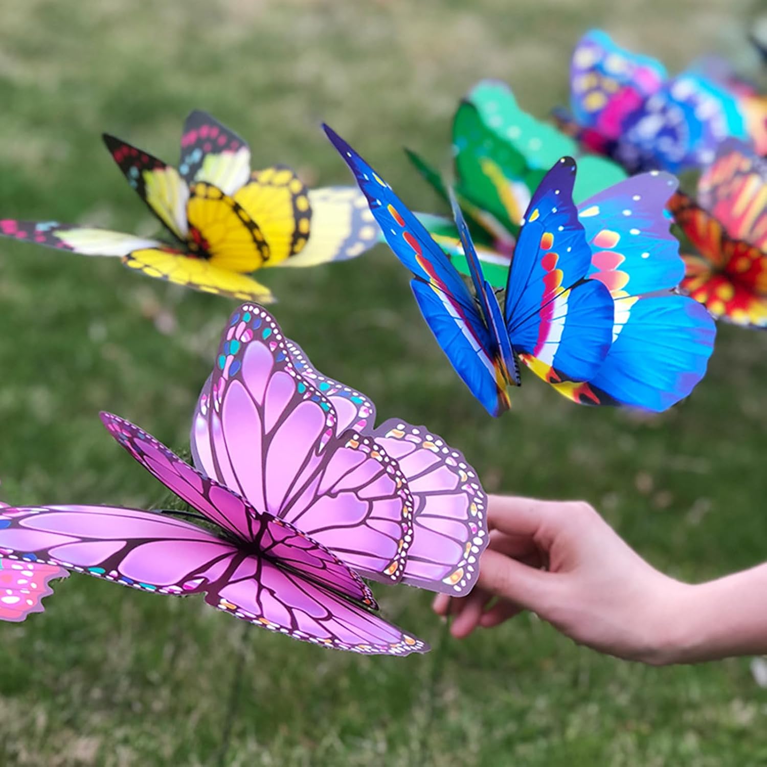 50 Pieces For Butterfly Pile For Decorative Pile Various Styles Colorful For Butterfly Garde