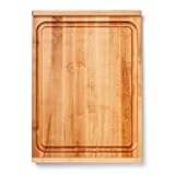 Countertop Series Rectangular Wooden Maple Cutting Board 23.75”x17.25” – 1.25” Thick, 18-lb Reversible Butcher Block with Juice Groove, Counter Lip & Edge-Grain – Made in the USA