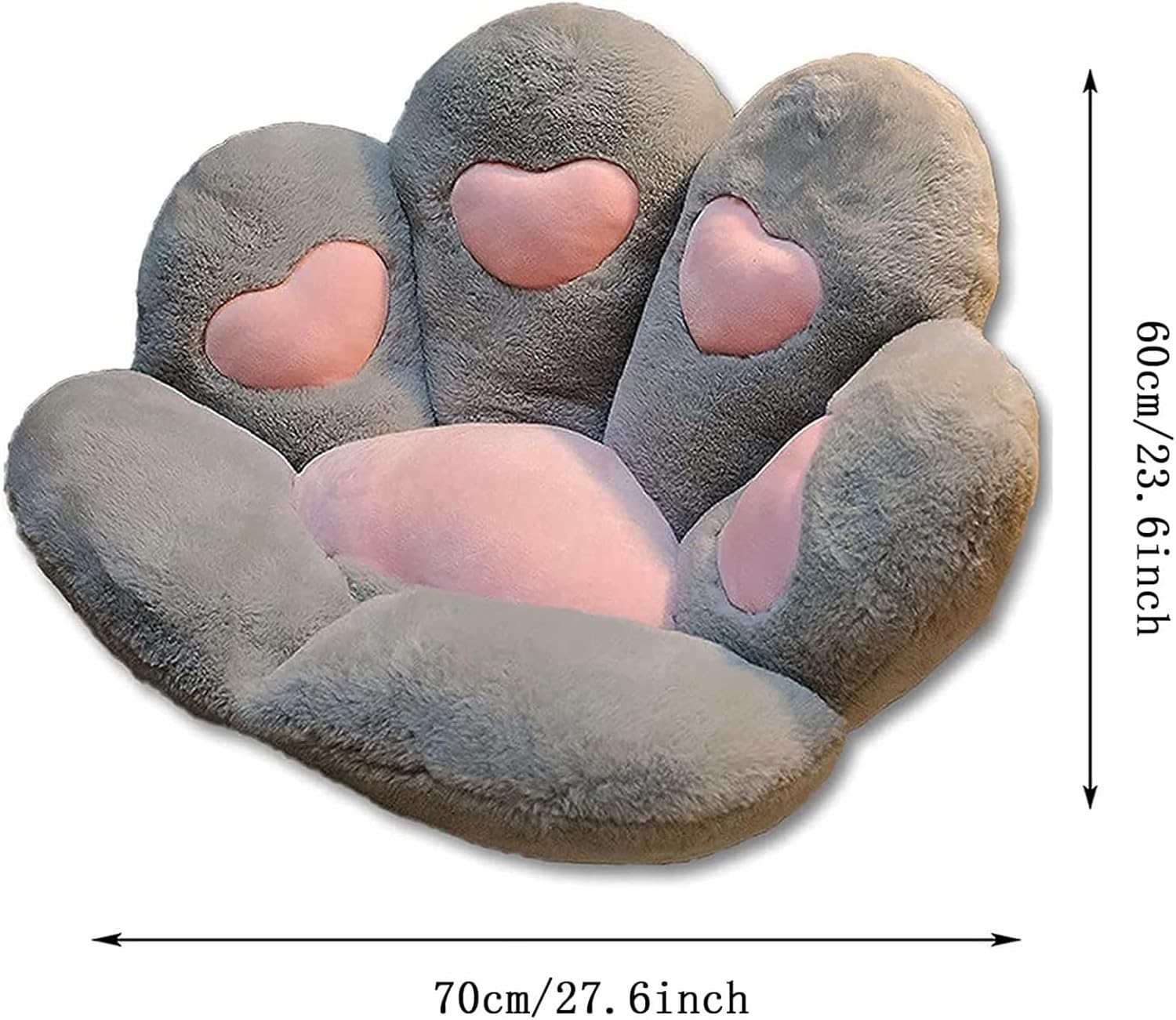 Cute Cat Paw Seat Cushion - Comfortable Lazy Sofa Soft Chair Floor Cushion, Office Chairs, Gaming Chair Pillow - Cat Paw Pillow Cushion for Office Workers Girlfriend Gift Cat Nest (Grey)