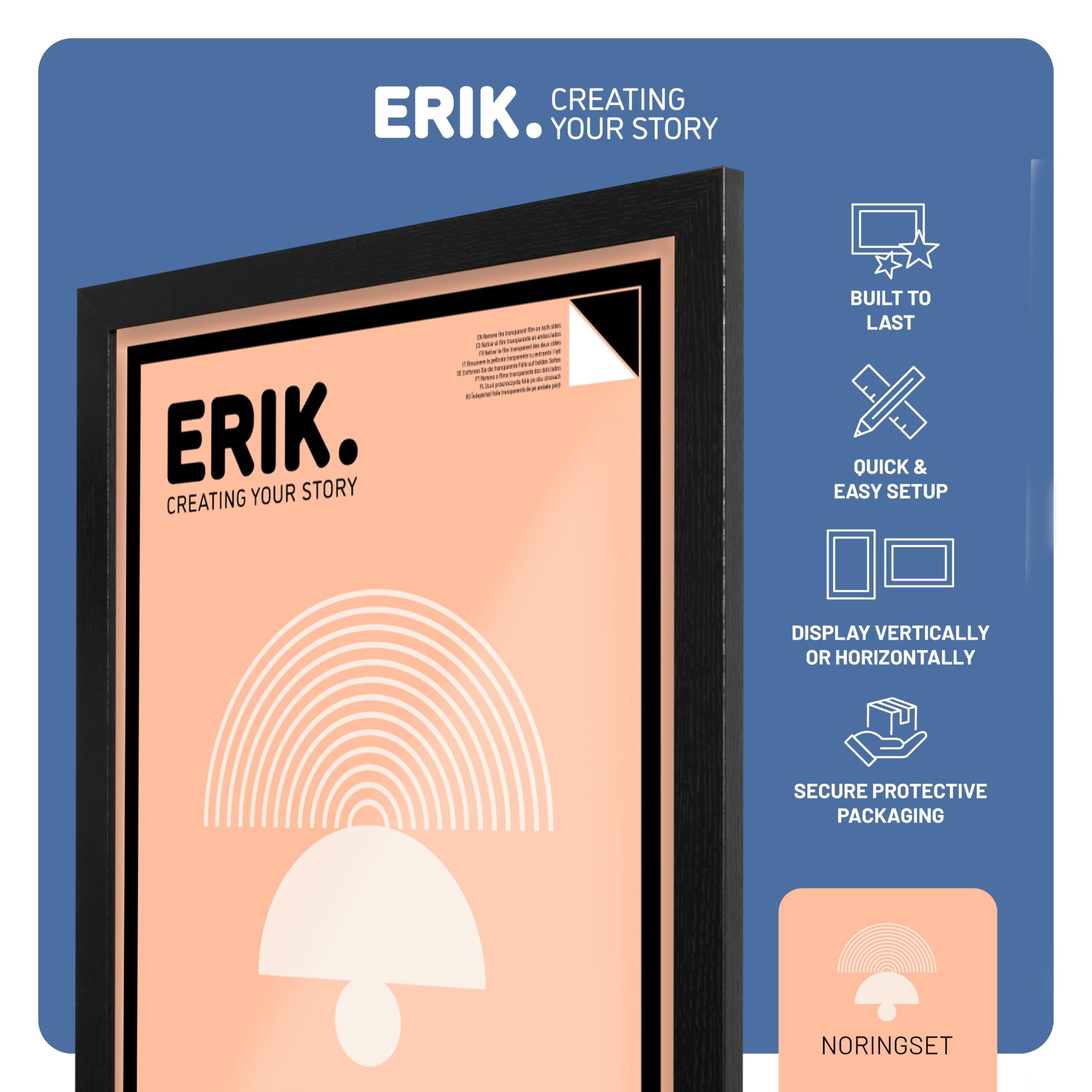 Grupo Erik Poster Frame 42 x 59.4cm - A2 Picture Frame, Black Photo Frames, Picture Frames, Large Picture Frames, Wall Art, Wall Photo Frame, Home Decor, Wall Decor