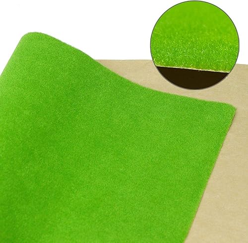 Miniatura 2 de CP102 - Alfombra de césped artificial modelo trenes verde claro 15.7 x 39.4 in o 15.7 x 39 pulgadas para decoración de niños, manualidades, paisaje,