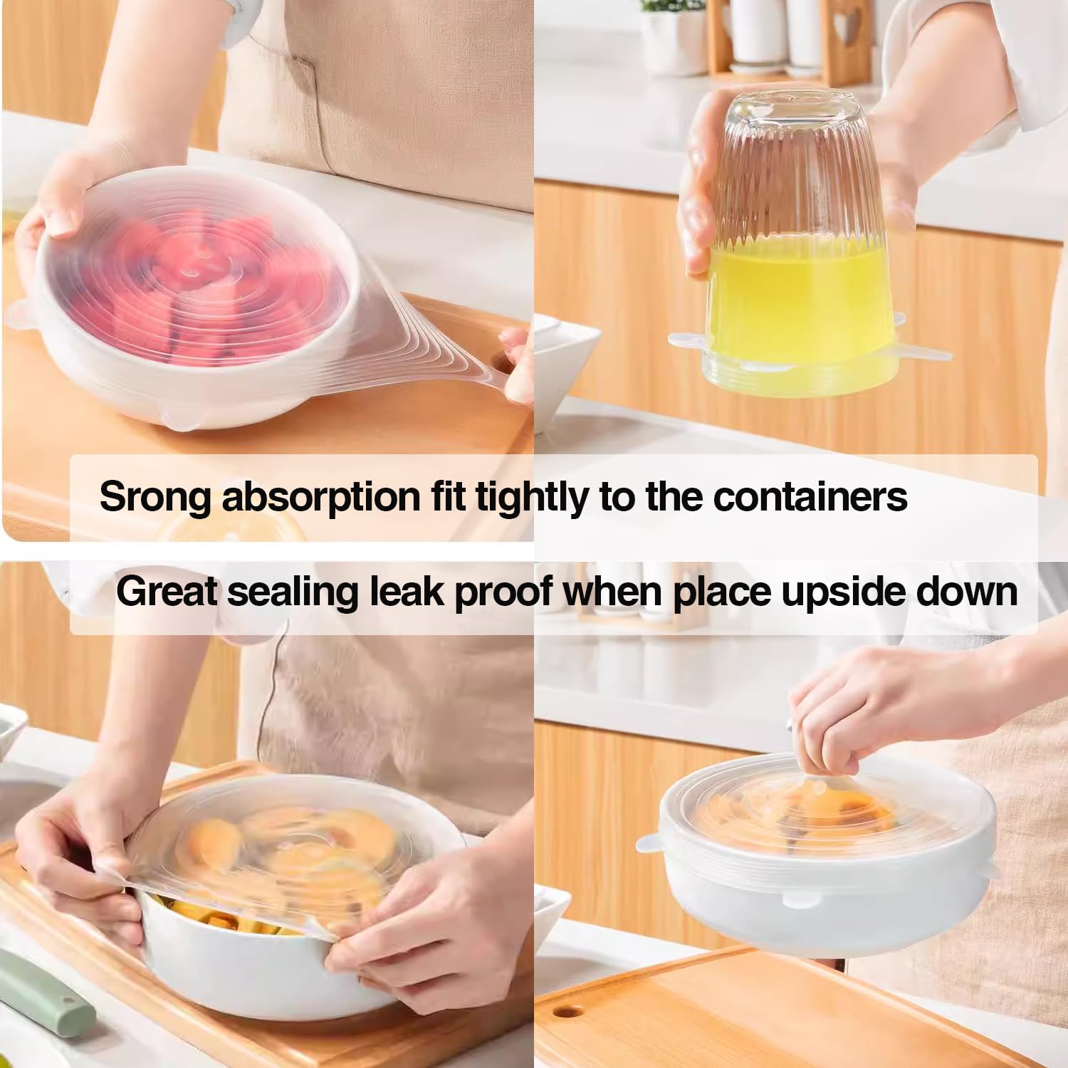 Aazon.co: 6 PCS 4 INCH Silicone Replaceent Lids For 1 Cup Pyrex 7202-PC Glass Bowls, Anchor...