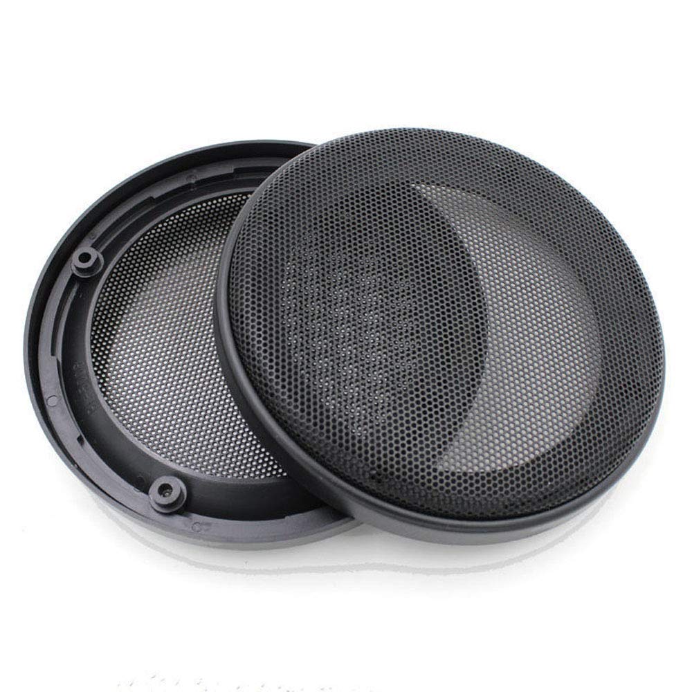 2X 5.5in. Black Speaker Coaxial Steel Mesh Grille Cover Woofer Mask Protection Frame