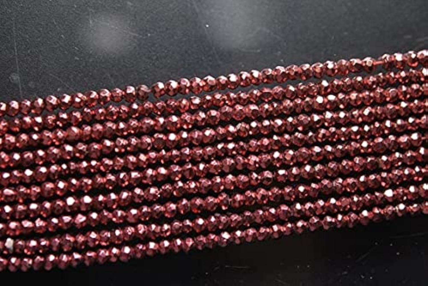 Rondelles grenat rhodolite en pyrite facettée pour réparer et personnaliser un bijou