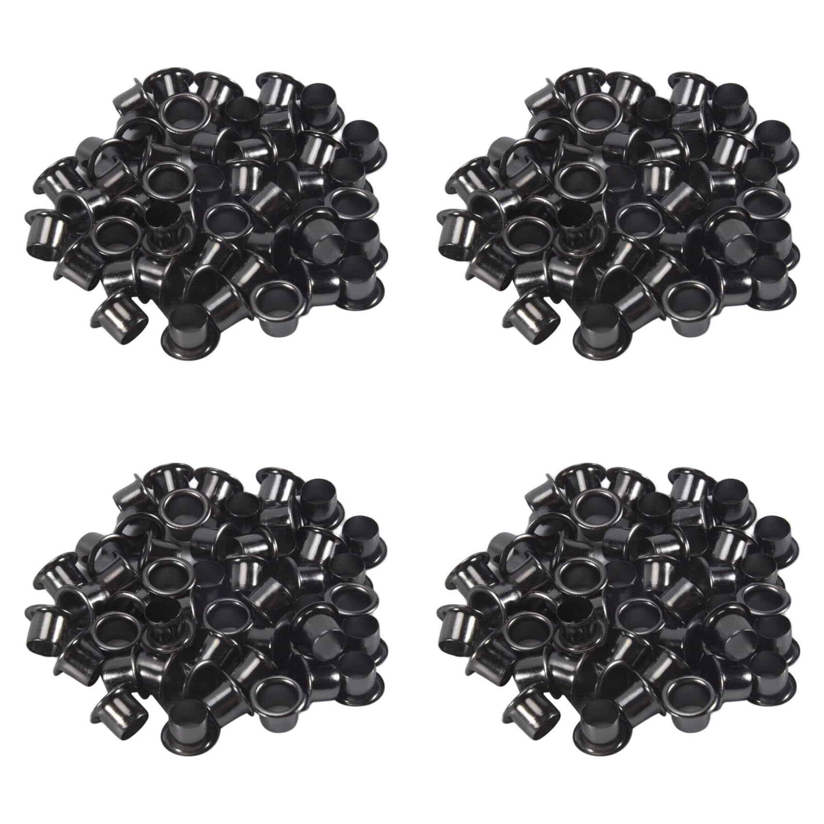 Jnchdghwa Silver-Black 200Pcs Eyelets For Diy Kydex Sheath 6Mm Rivet Hand Tool Parts Eyelet Hole Punch Tool Kit