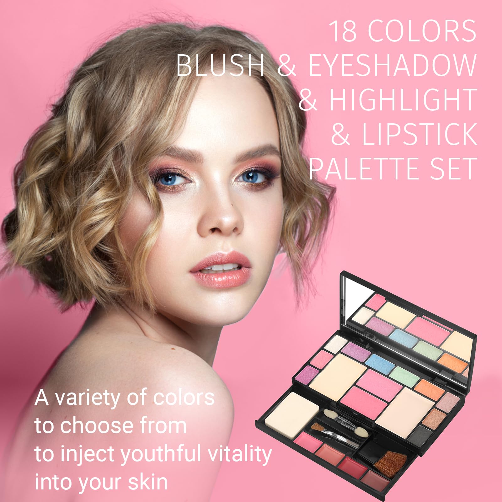 All-in-one Makeup Set Gift, Make-Up Sets, Makeup Kit for Women, Make up Set for Traveling, Long Lasting, Easy to Apply Matte Eye Shadow Palette for the Perfect Look for Day or Night - Image 2