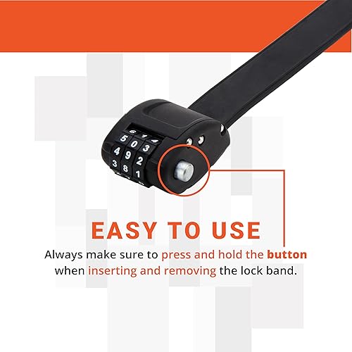 Miniatura 2 de OTTOLOCK Cinch Lock - Candado compacto antirrobo ligero para bicicleta, ideal para paradas rápidas, accesorios de bicicleta, negro sigiloso, 18