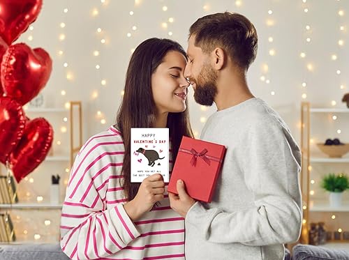 Miniatura 2 de Tarjeta de feliz día de San Valentín para marido, novio, amantes de los perros, divertida tarjeta de San Valentín de esposa, novia, tarjeta de