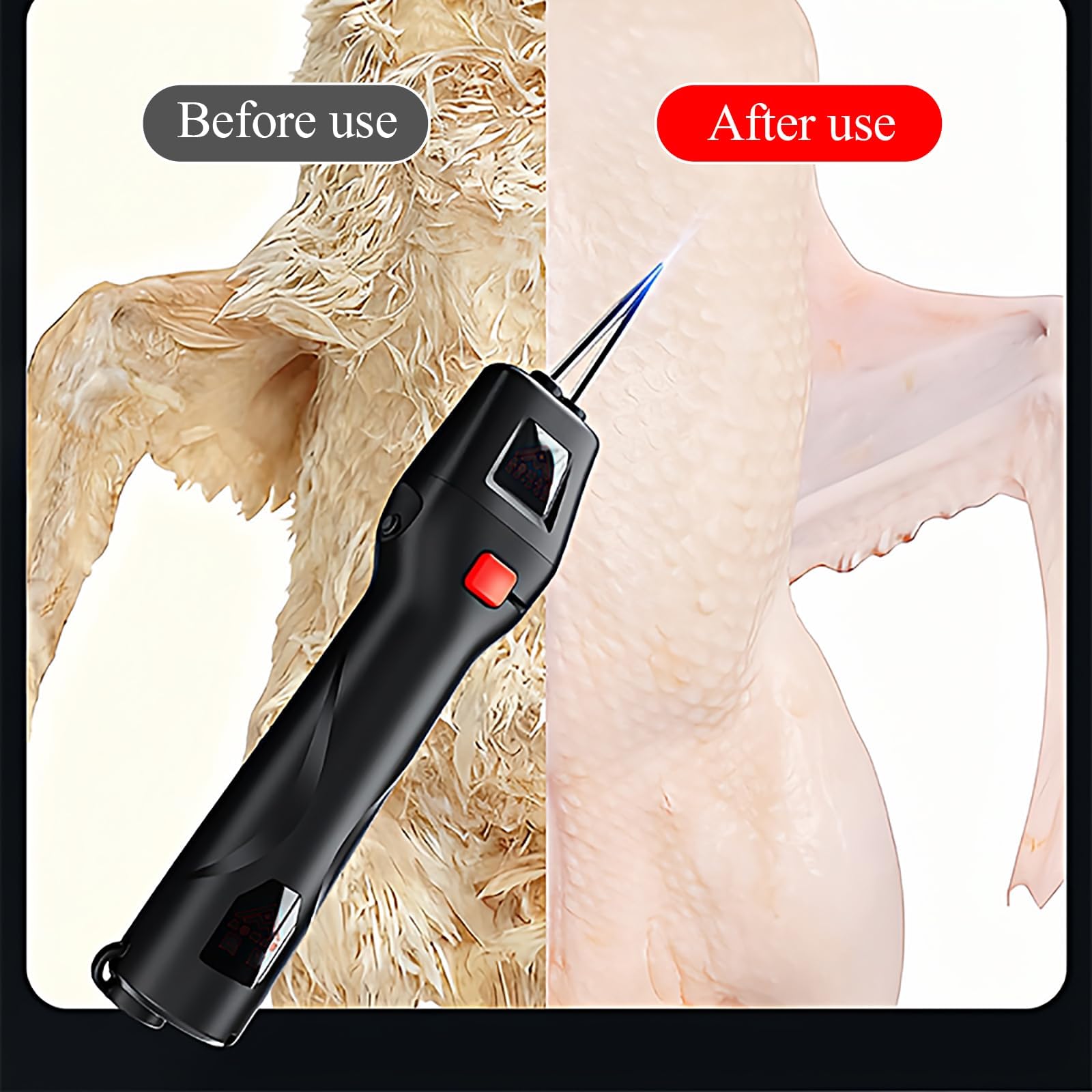 Máquina de plumas de aves de corral, eléctrica, recargable con cabezales intercambiables, motor de cobre, perfecta para pollos, patos, gansos y cerdos