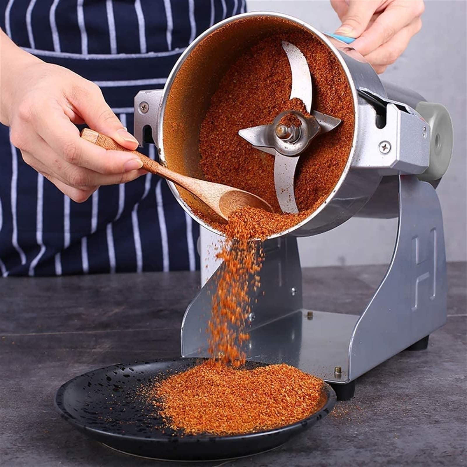 Macina Grano Elettrico Grano,Macina Grano Elettrico Spezie Macina Erbe Polverizzatore Macchina in Polvere per Spezie Erbe caffè Riso Mais Sesamo Soia Mangime per Pesci Pepe Medicin