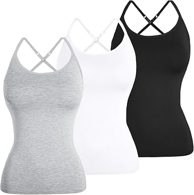 Camiseta Interior Ligera para Mujer con Relleno Acolchado Mujer sin Mangas  Deportiva con Sujetador Camiseta de Tirantes: Amazon.es: Ropa