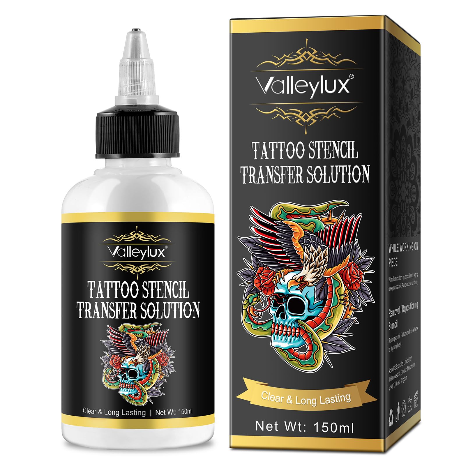 Tattoo Stencil Transfer Gel 150ml, Safe and Long-Lasting Professional Tattoo Transfer Cream Gel for Paper Sticker Accessories