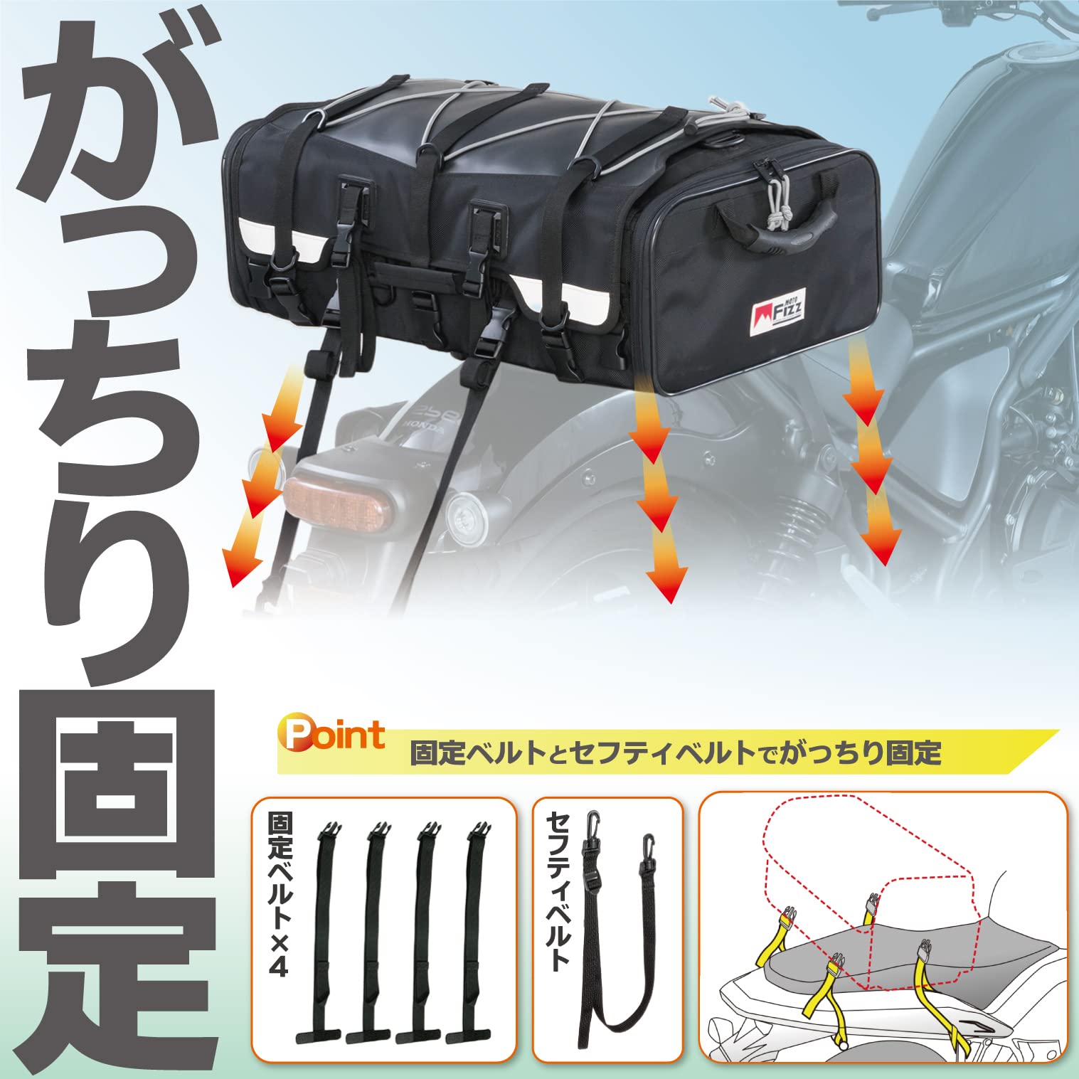 Amazon.co.jp: タナックス(TANAX) バイク用シートバッグ モトフィズ 