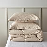 Vista 8 de Simple&Opulence Juego de funda de edredón de lino francés de 88 x 92 pulgadas, 5 piezas (1 funda de edredón, 4 fundas de almohada), mezcla de lino