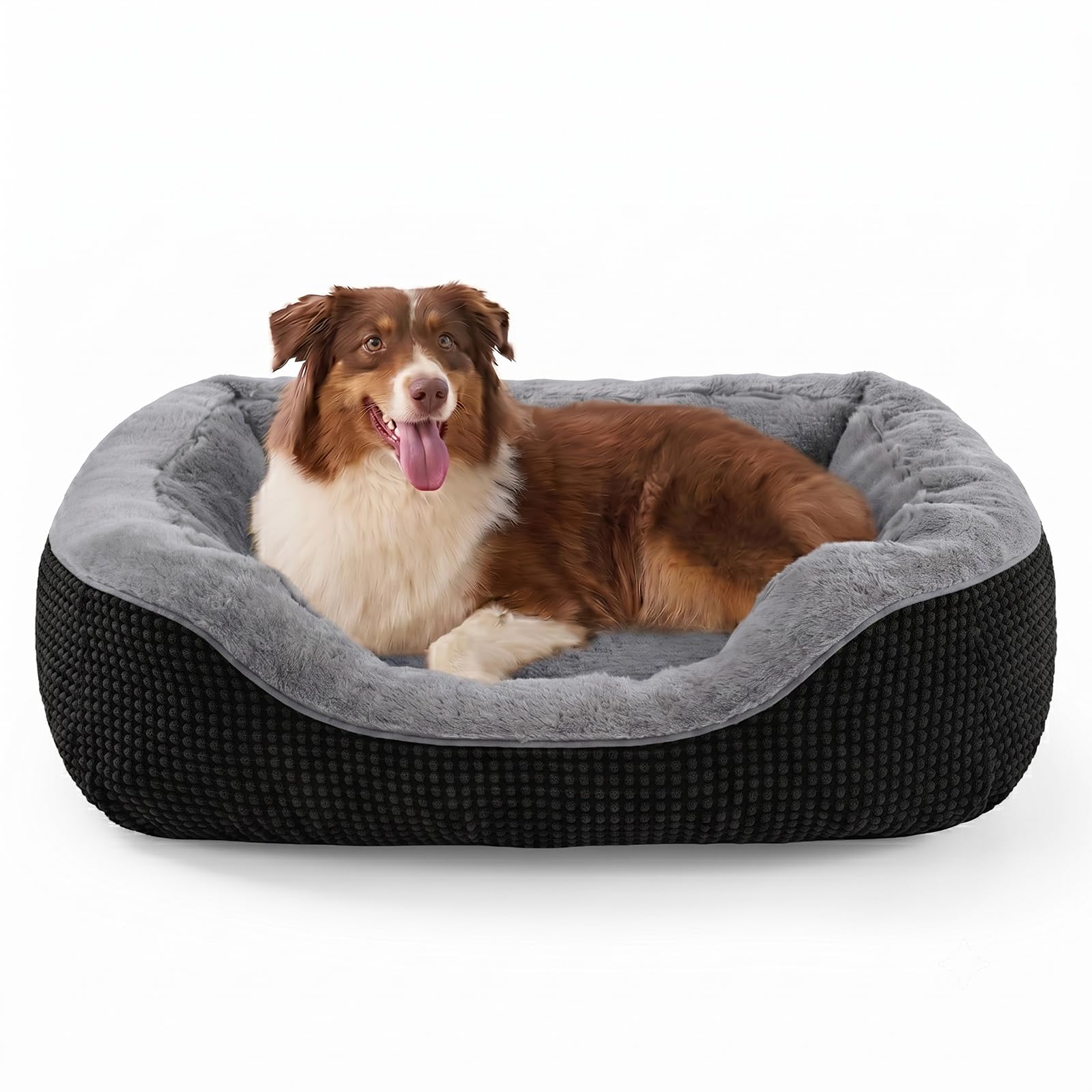 INVENHO Large Dog Beds Large Sized Dog, Washable Orthopedic Warming Soft Sleeping Durable with Anti-Slip Bottom
