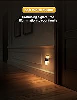 Vista 4 de L LOHAS LED Luces nocturnas enchufables a la pared, luz nocturna moderna con sensor de atardecer a amanecer, blanco suave 3000K, luz nocturna