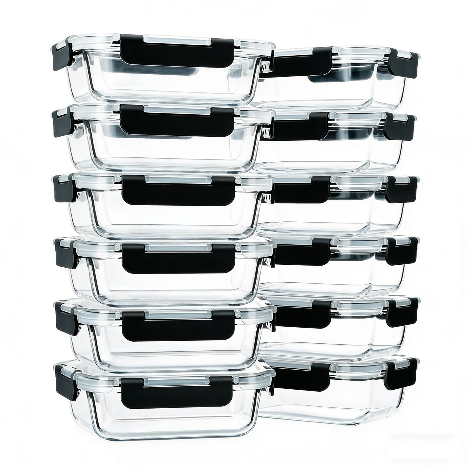 Luftdichte Frischhaltedosen mit Deckel, BPA-frei, ideal für Gefrierfach, Kühlschrank und Mikrowelle, 10er Set