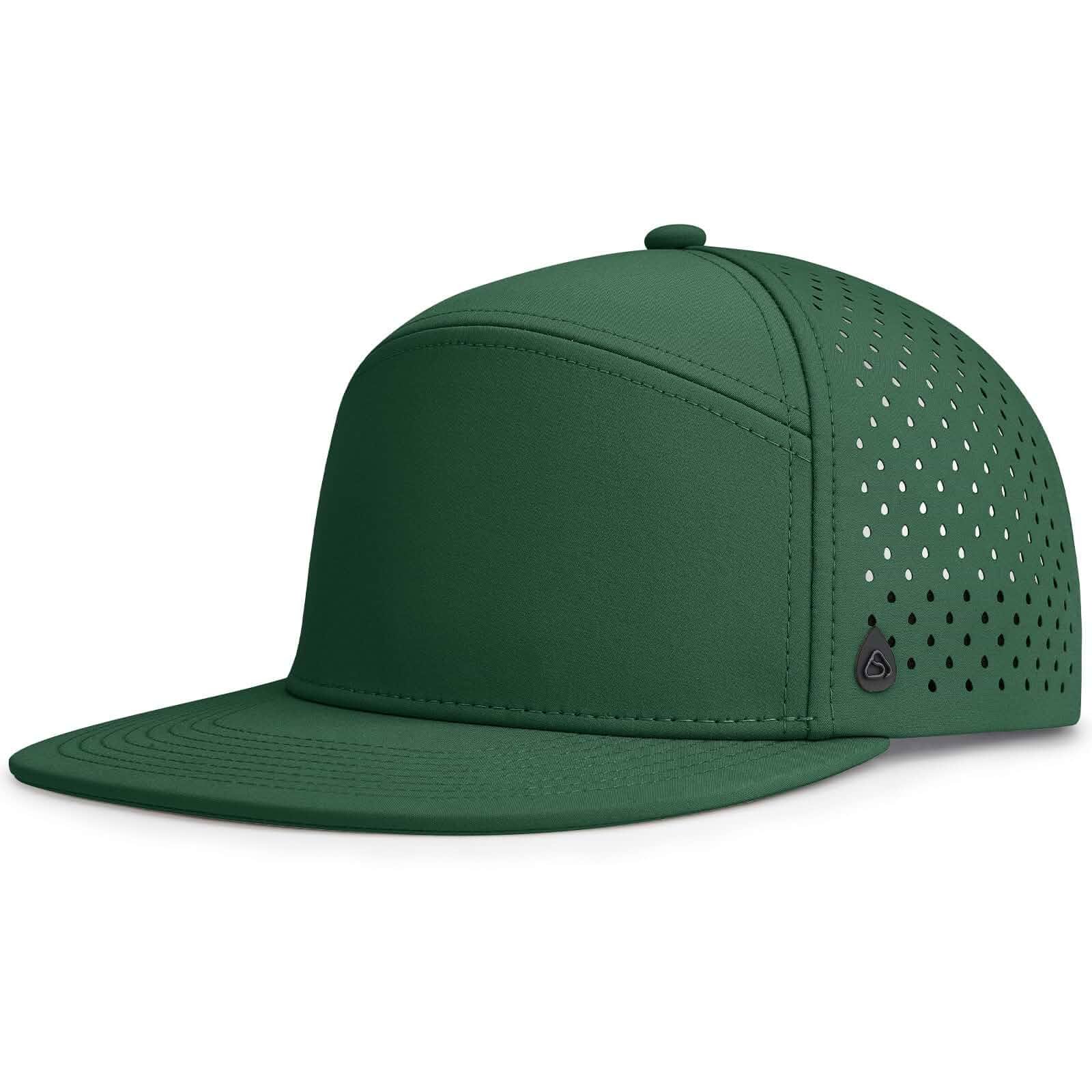 AOPREL Flat Brim Baseball Cap for Men Adjustable Water-Resistant Performance Hat with Breathable Laser Perforated
