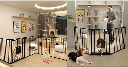 Puertas de bebé negras de 70 pulgadas+puertas de bebé negras de 192 pulgadas