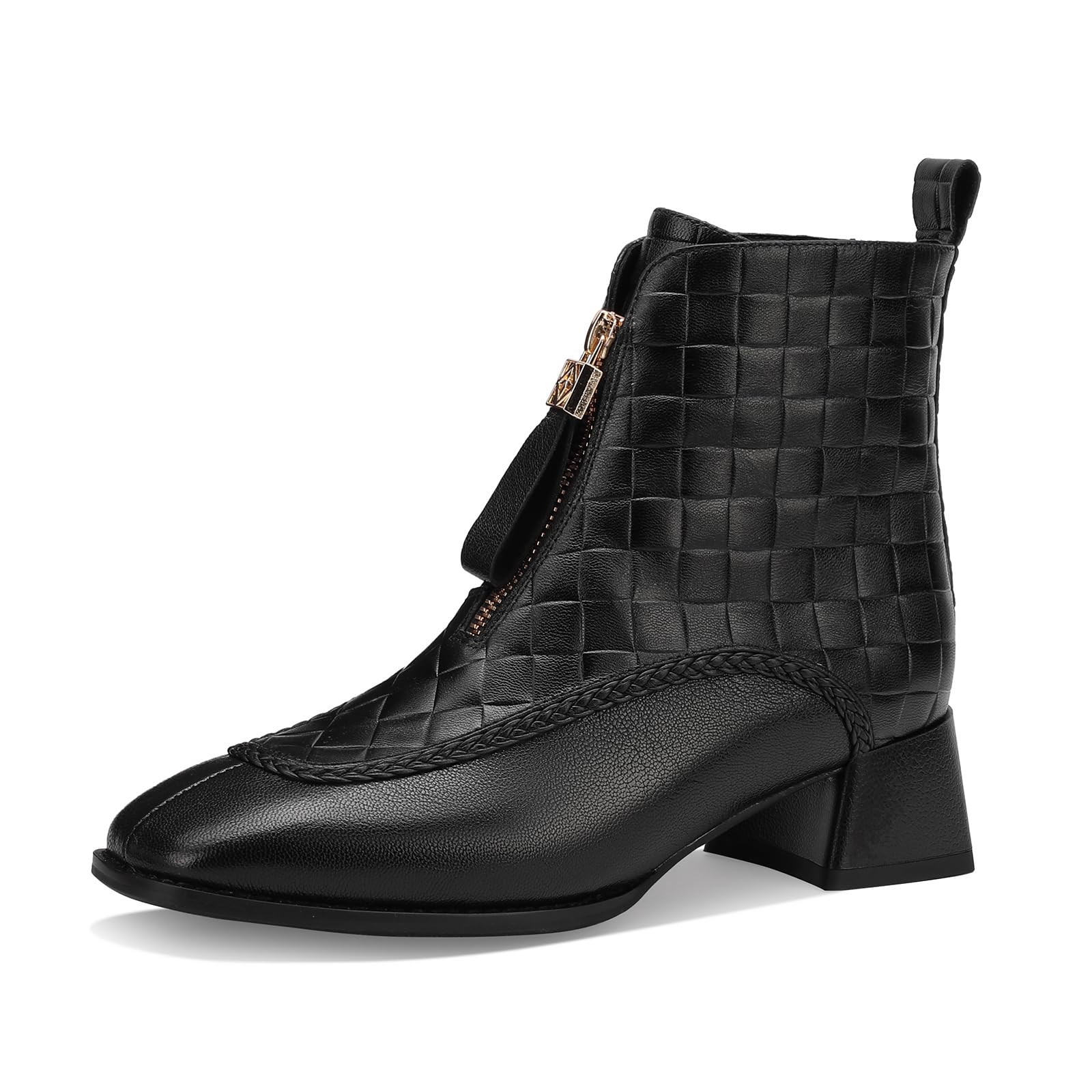 TDD Western Gladiator Boots For Women Winter Ankle Extra Wide Calf Booties Botas Para Mujer Chelsea Leather Chunky