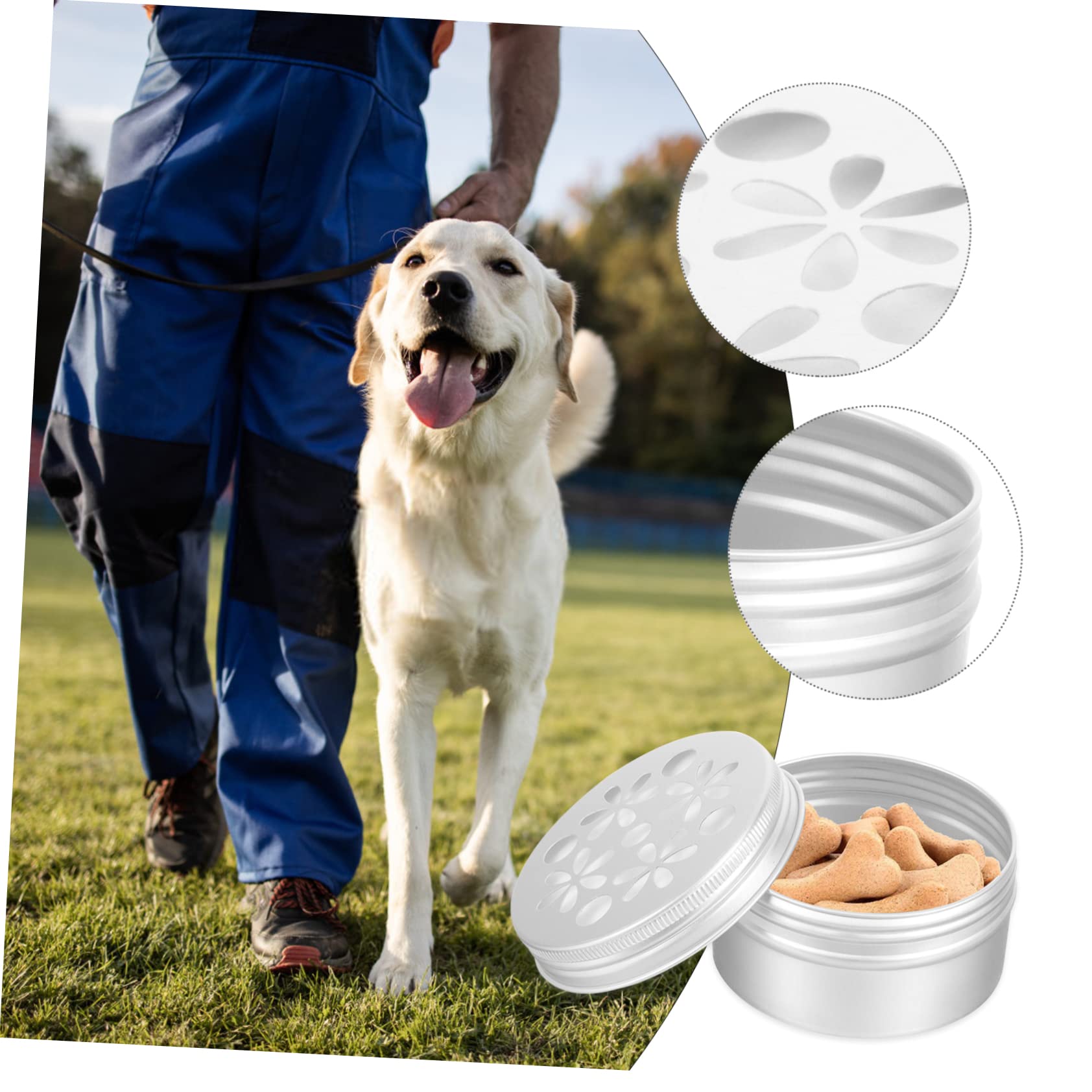 10 Latas de Aluminio Resistentes a Mordeduras y Abrasiones, Capacidad 80ml, Caja Portátil para Entrenamiento de Olfato de Perros para Adiestramiento Canino