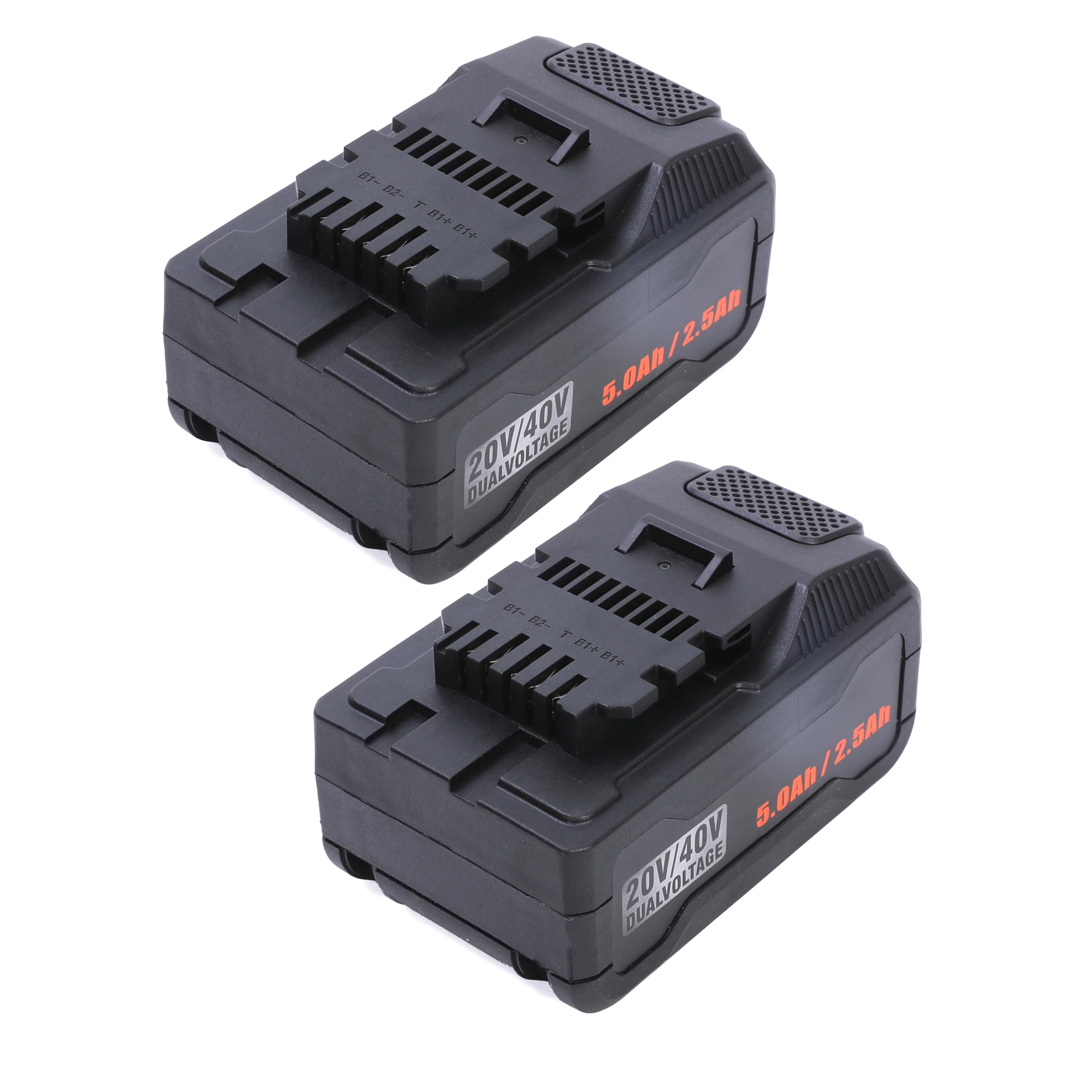 Due x 20/40V 5Ah/2.5Ah 90Wh Sostituzione Li-Ion Batteria Compatibile con Ferrex20V 40V Tools Utensile Elettrico
