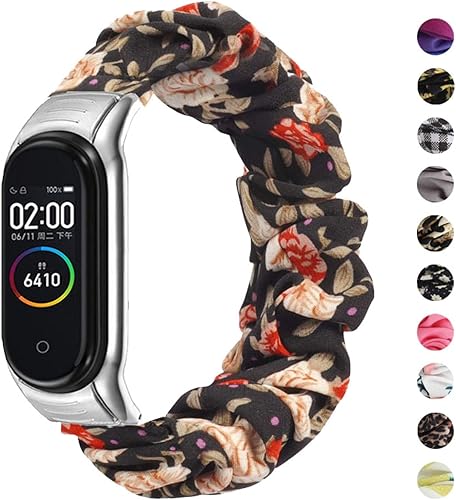 Miniatura 2 de Scrunchie - Correa elástica de nailon para Xiaomi Mi Band 6, 5, 4, 3, reemplazable, pulsera transpirable