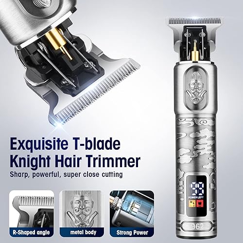 Miniatura 2 de Suttik Juego de recortadora de barba profesional y afeitadoras eléctricas para hombres, recortadora de pelo para hombres, kit de corte eléctrico con