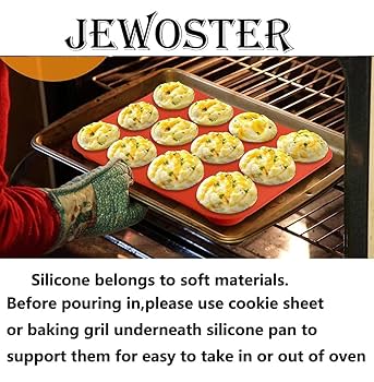 Silicone Baking Cups Cupcake Liners - 24 Pcs Reusable Silicone Molds Including Round, Rectanguar, Square, Flower Food Grade Silicone