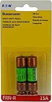 Bussmann FRN-R-15 15A Time-Delay Dual Element Class RK5 Cartridge Fuse 250V UL Listed Pack of 2