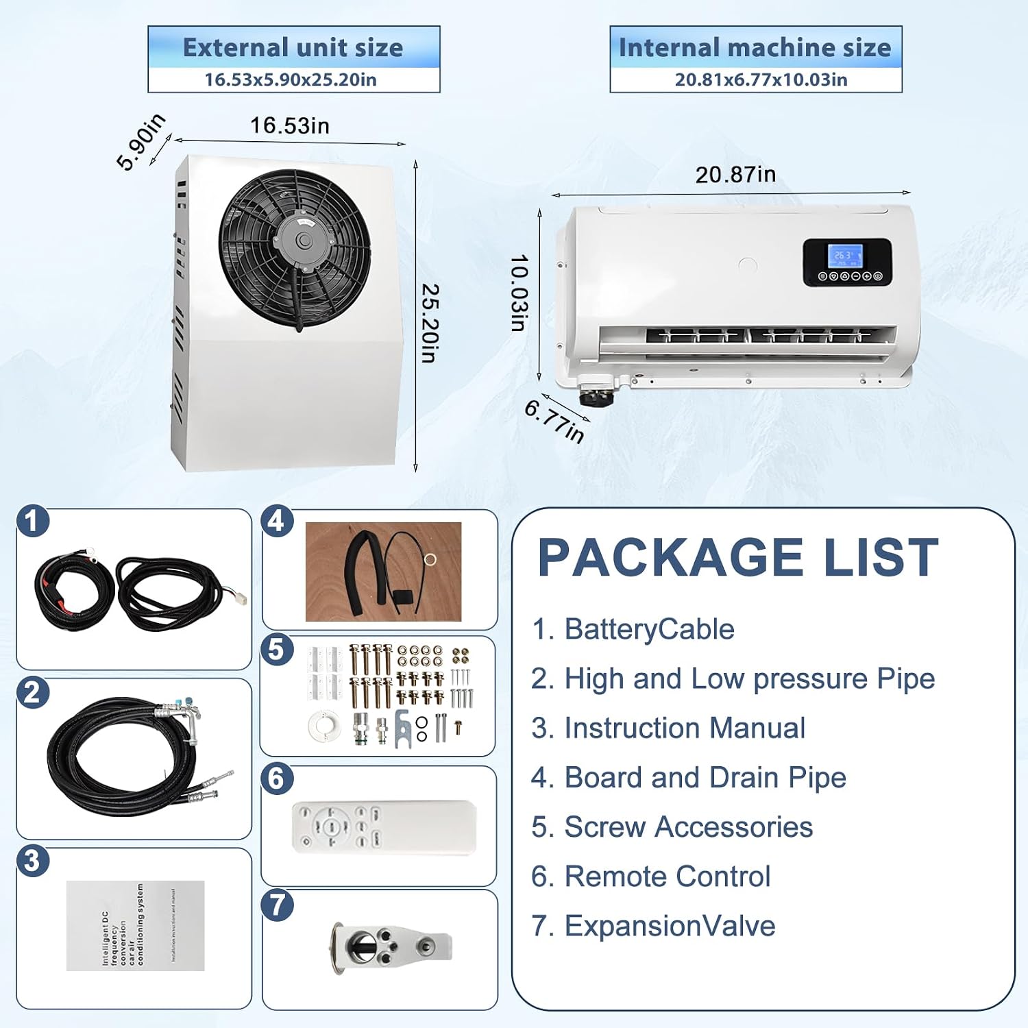 Treeligo 12V RV 10000 BTU Air Conditioner Pro - Ultra-Quiet Cooling System with Remote Control, Energy-Efficient Design for Camper Van, Travel Trailer, Motorhome