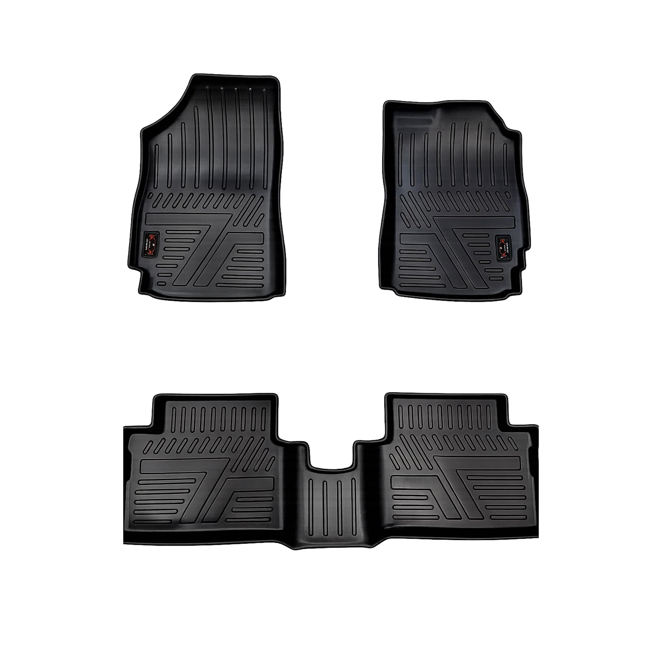 TPE Car Floor Mats for Honda City 2014-2019 | Custom Fit 5D All Weather Mats | Waterproof | Anti-Slip | Washable | Full Coverage Car Foot Mat (Set of 3Pcs, Black)-image-16