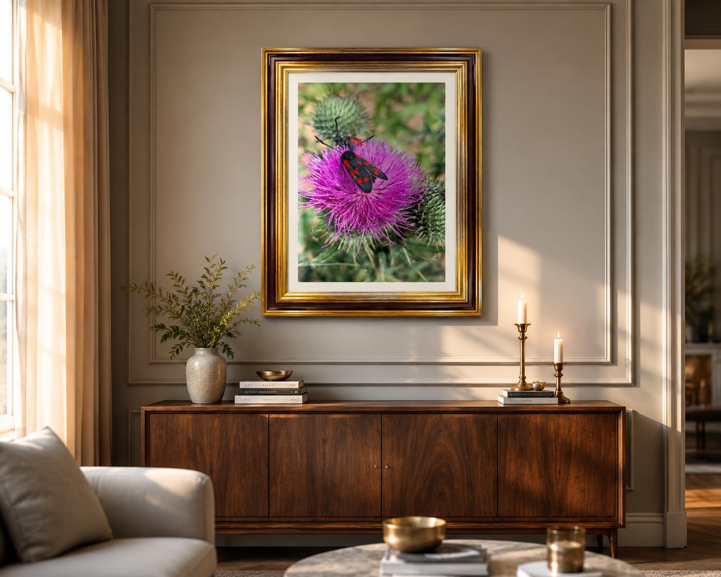 KLK Bilderrahmen MUSEO 30x40 cm Holz Gold Vintage Barock Rahmen A3 Echtglas Massivholz