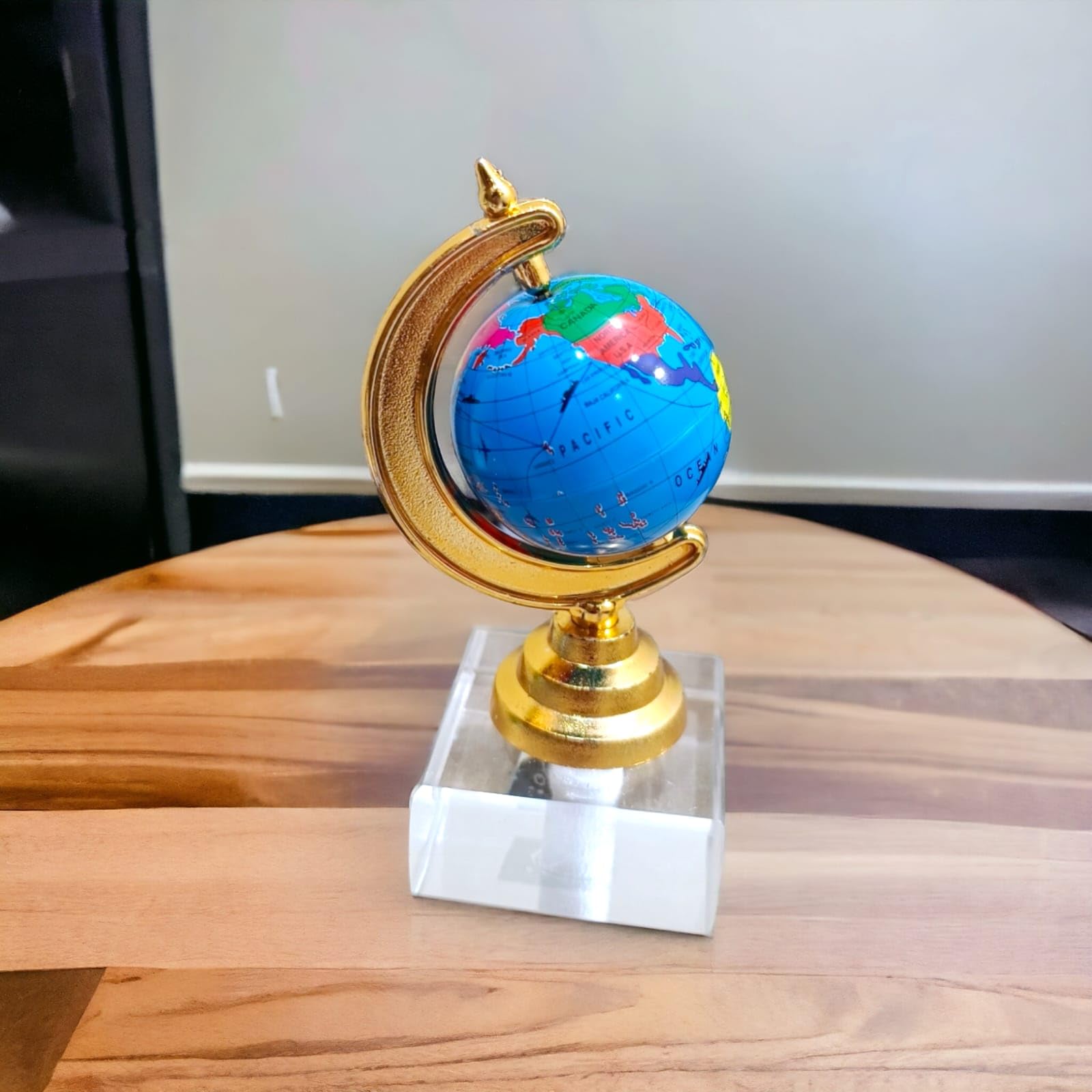 SHAKTISM Crystal Globe for Office Peper Weight Students Study Table Small Size Crystal Glass Earth Globe with Golden Stand for Kids Learning Home Decor 12cm - 1Pc (Crystal Blue) (B0CRF6VB38) Amazon Price History, Amazon Price Tracker