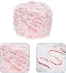 PATIKIL 70yds Faux Fur Yarn, 2 Skeins Fuzzy Yarn Crochet Fluffy Yarn Soft Chunky Polyester Plush Fur Eyelash for Crocheting Knit Blanket Rug Sweater Scarf Hat Bear Craft, Light Pink