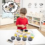 RC Kit de voiture robot pour les enfants 8-12 12-16, STEM Les kits scientifiques, STEM Projets, dons pour 8 9 10 11 12 13 14 15 16 Année Vieux Garçons Filles Adolescents, Ingénierie Cool Construction Jouets