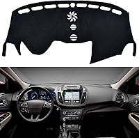 Vista 10 de SPEEDWOW Tapete para cubierta de tablero de instrumentos compatible con Ford F150 1997-2003 sin sensor climático/sensor de luz