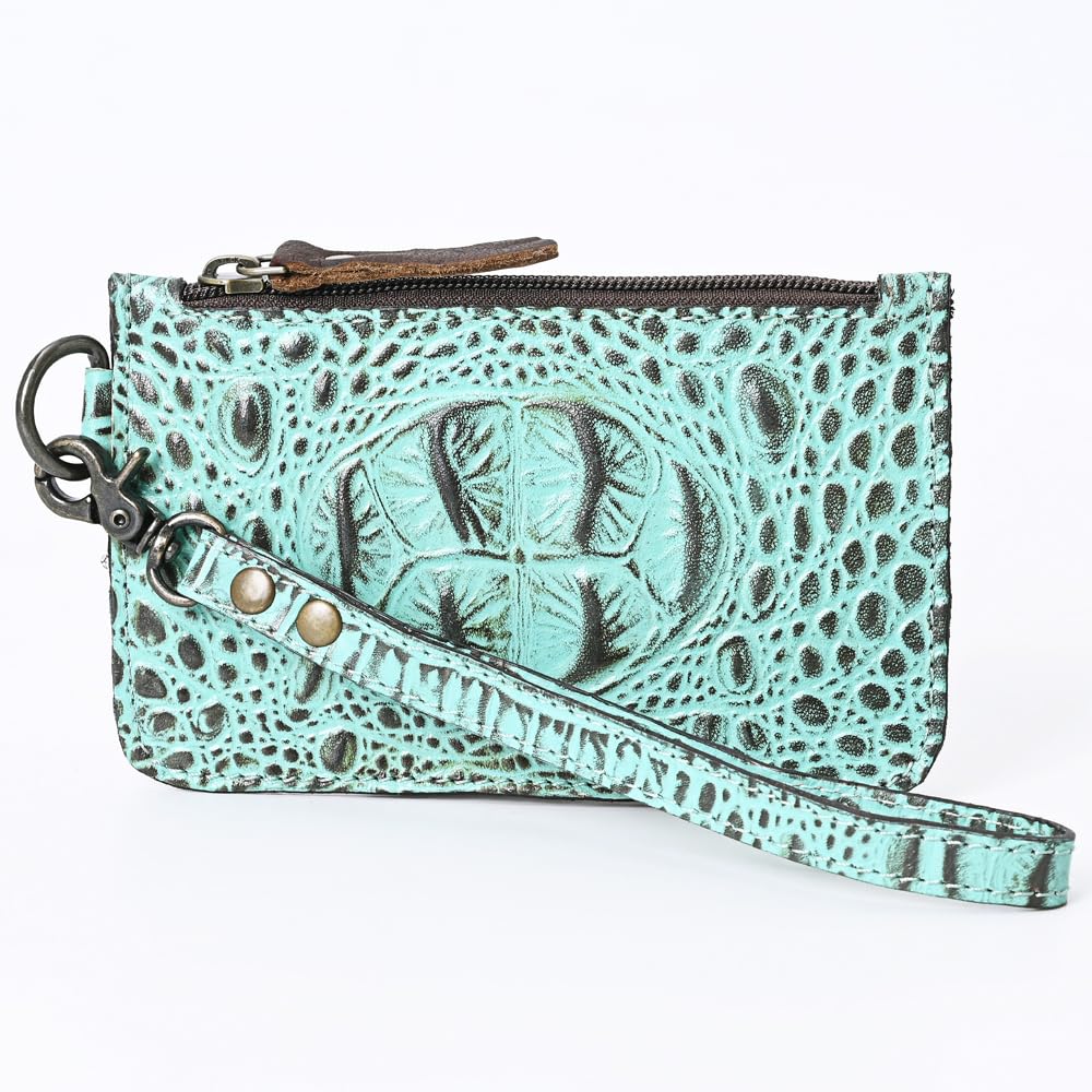 American Darling Wristlet Crocodile Embossed Genuine Leather Western Women Bag | Handbag Purse | Women Wristlet | Wristlet Wristlet | Travel Wristlet | Leather Wristlet | Clutch Wristlet