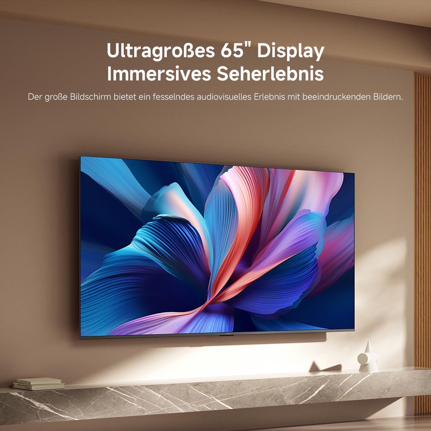 XIAOMI A Pro, 65" (165 cm), 4K UHD QLED, Smart TV, Google TV, Triple Tuner DVB-C/S/S2/T/T2, HDR10+, Game Boost 120Hz, MEMC, Sprachsteuerung mit, 2+8GB, Kompatibel mit Apple Airplay & Google Cast