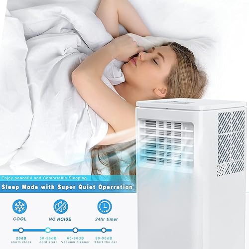 Miniatura 3 de OFIKA Aire acondicionado portátil para interiores de 10000 BTU, unidad de CA portátil para habitaciones de hasta 350 pies cuadrados, aire
