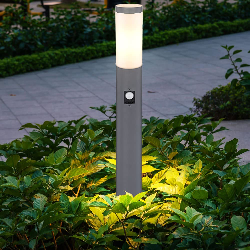Smart Home Außen Steh Lampe Bewegungsmelder Garten Leuchte Dimmer steuerbar per App Sprache im Set inkl. RGB LED Leuchtmittel