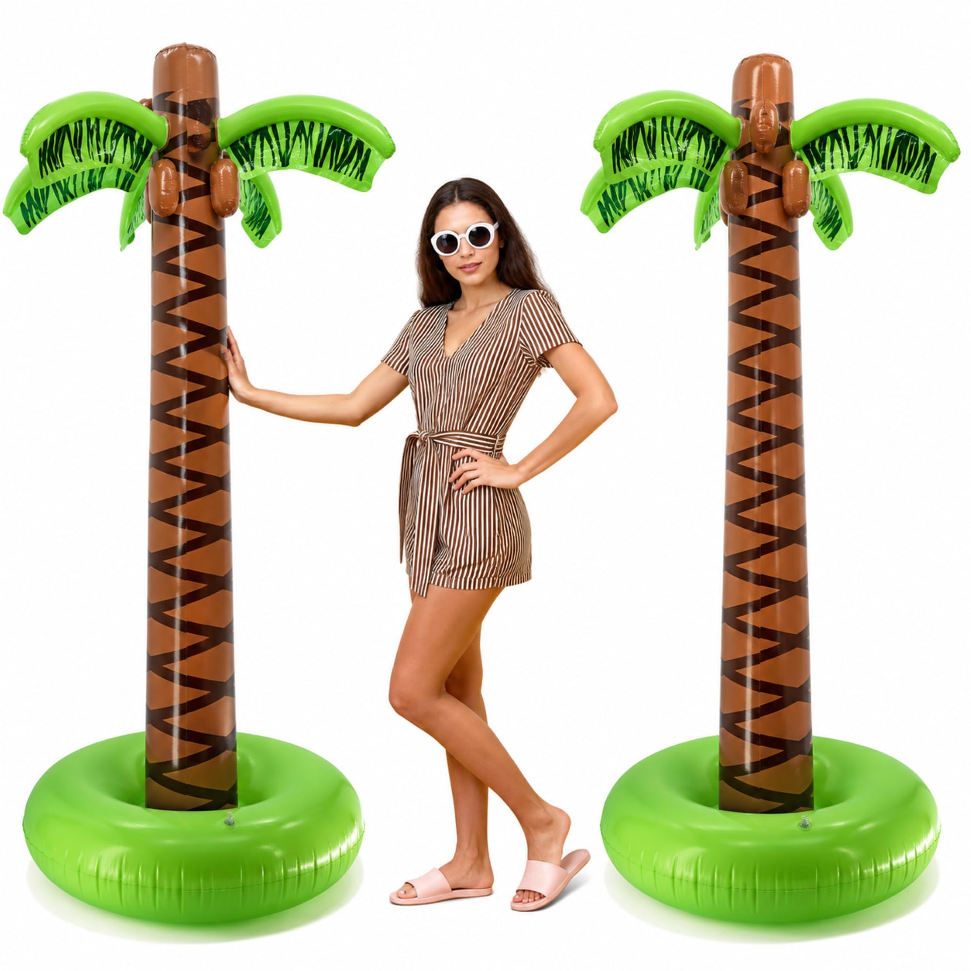 Photo 1 of ***may have leak***
Super Sturdy Inflatable Palm Tree | 6 Ft Tall Giant Artificial Tree, Luau Party Decorations, Outdoor Decor, Beach Accessories, Hawaiian Decorations, Tropical Theme Birthday & Outdoor Toys | 2 Pack