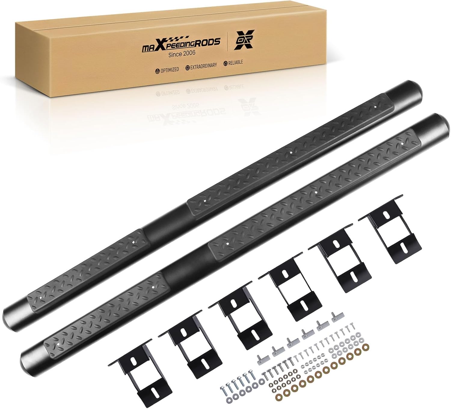 maXpeedingrods Running Boards for Jeep Grand Cherokee 2011-2021 With Mounting Brackets & Hardware, SUV Black Nerf Bars with Anti-Slip Surfaces, 450LBS Load