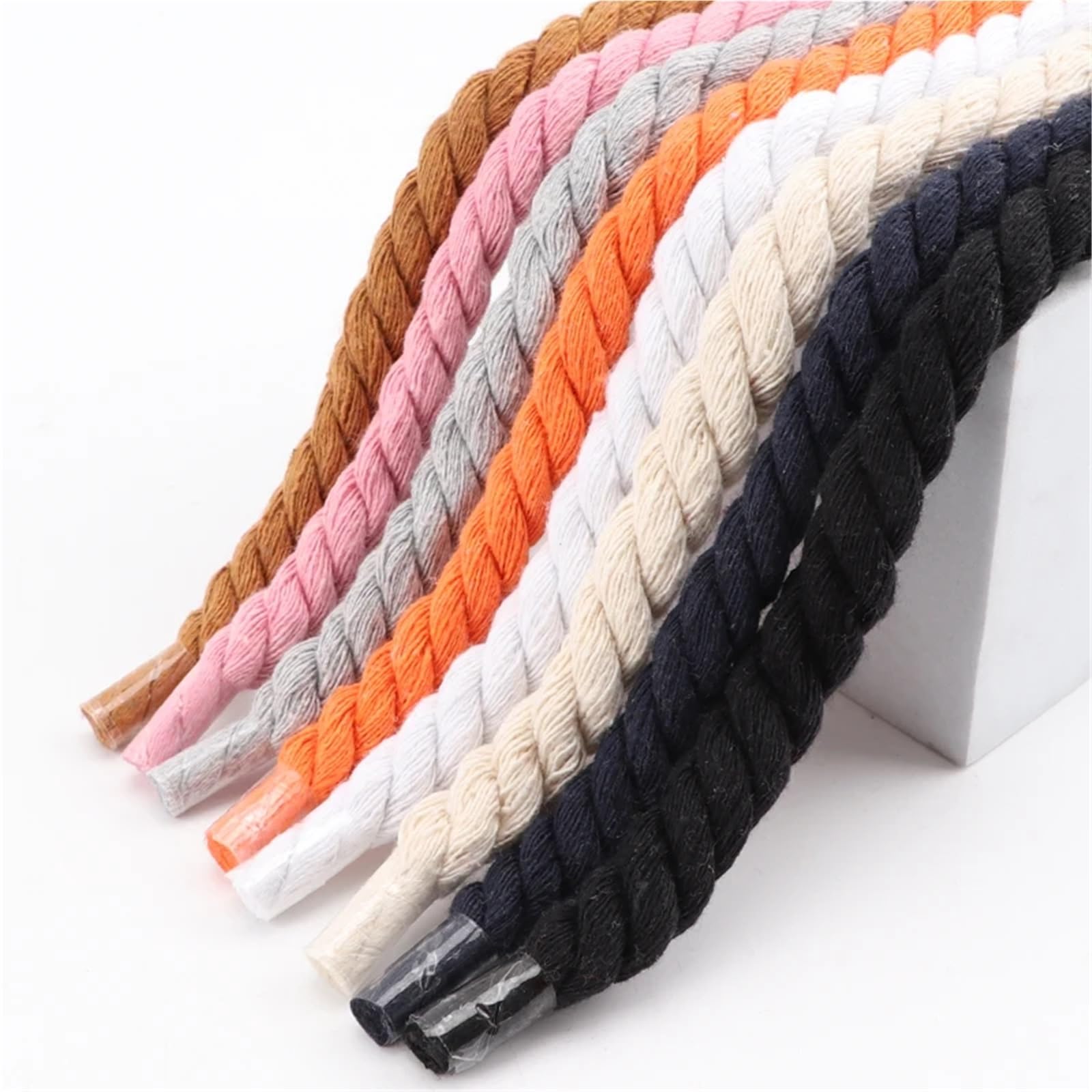 5 pares de cordones redondos algodón 1 cm grosor for zapatillas running Para Zapatillas Deportivas