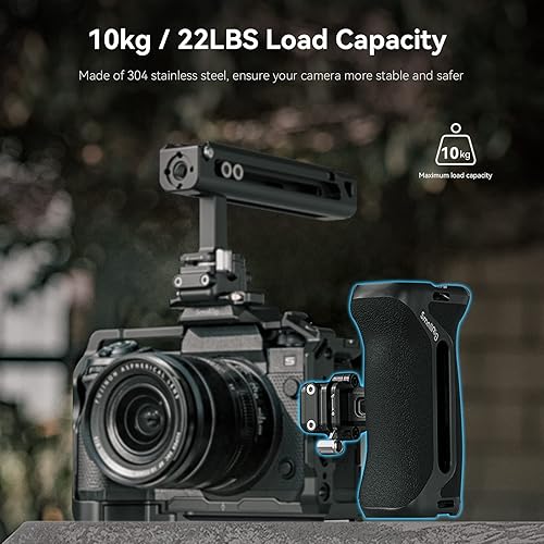 Miniatura 6 de SmallRig Mango lateral NATO a presión, diseño de bloqueo rápido, ajustable hacia arribaabajo, soporte de zapata fría incorporado, orificio de rosca